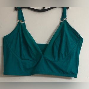 Women’s Lace Bralettes adjustable straps Tonal animal prints green. XXXL